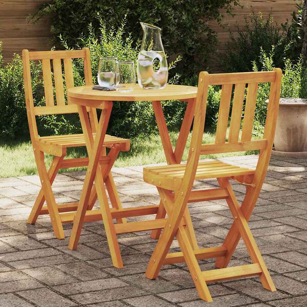 vidaXL Bistrogarnitur 3 pcs &Ouml;l-Natur Massivholz Akazie