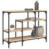 vidaXL Konsolentisch mit Ablagen Sonoma-Eiche 100x35x75 cm