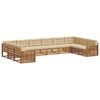 vidaXL Sofagarnituren 8 pcs Natur und Beige Massivholz Akazie