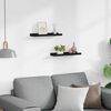 vidaXL Bilderleisten 2 Stk. Schwarz 40x9x3 cm MDF
