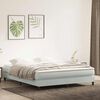 vidaXL Boxspringbett ohne Matratze Hellgrau 180x210 cm Samt