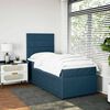 vidaXL Boxspringbett mit Matratze Blau 100x200 cm Samt