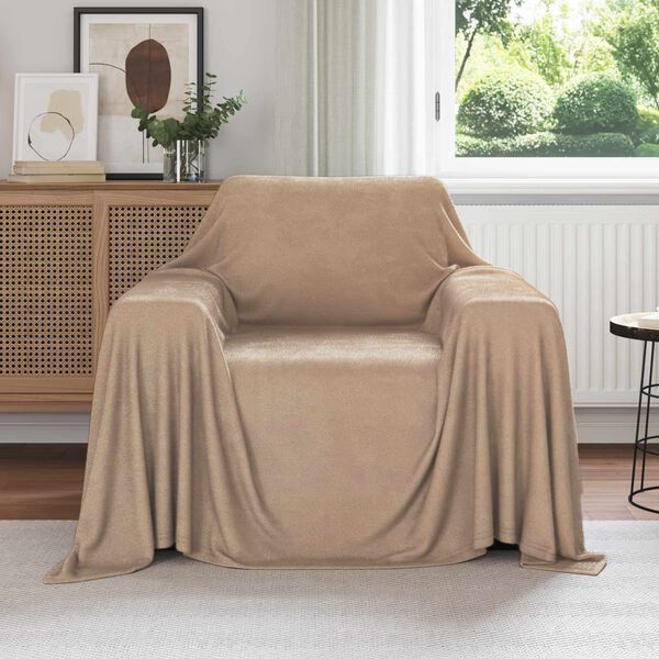 vidaXL &Uuml;berwurfdecke Kamel 210 x 140 cm Fleece