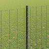 vidaXL Zaun mit Pfosten Grau 1,5 x 10 m Stahl und PVC