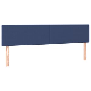 vidaXL Kopfteile Blau 200x5x78/88 cm Stoff
