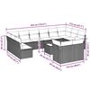 vidaXL 13-tlg. Garten-Sofagarnitur mit Kissen Hellgrau Poly Rattan
