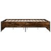 vidaXL Bettgestell R&auml;uchereiche 135x190 cm Holzwerkstoff und Metall