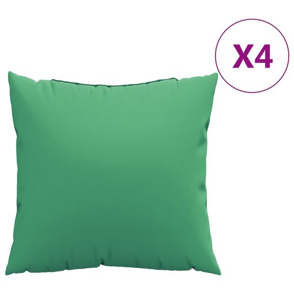 vidaXL Sofakissen 4 Stk. Gr&uuml;n 40x40 cm Stoff