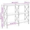 vidaXL Konsolentisch Schwarz Eichen-Optik 100 x 28 x 80,5 cm