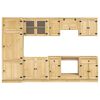 vidaXL Schrank mit Regal SKI 9 pcs Honigbraun Massives Kiefernholz