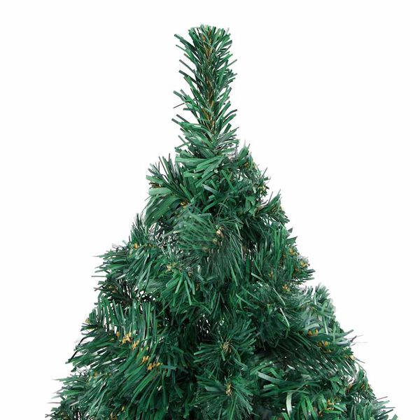 vidaXL K&uuml;nstlicher Weihnachtsbaum mit Beleuchtung & Kugeln Gr&uuml;n 240 cm