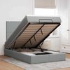 vidaXL Ottoman-Bett mit Matratze Hellgrau 120x190 cm Stoff