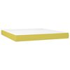 vidaXL Boxspringbett mit Matratze & LED Gr&uuml;n 180x200 cm Stoff