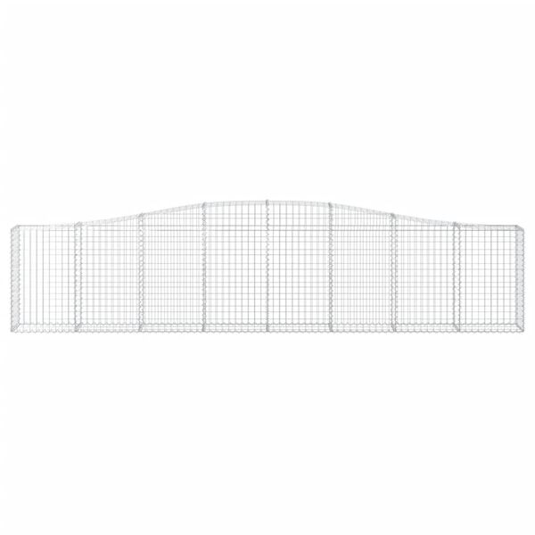 vidaXL Gabionen mit Hochbogen 3 Stk. 400x30x80/100cm Verzinktes Eisen