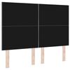 vidaXL LED Kopfteil Hellgrau 144 cm Kunstleder