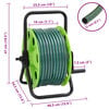 vidaXL Schlauchtrommel Freistehend Gr&uuml;n mit 20 m Schlauch PVC