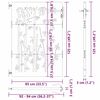 vidaXL Gartentor Schwarz 85 x 125 cm Pulverbeschichteter Stahl