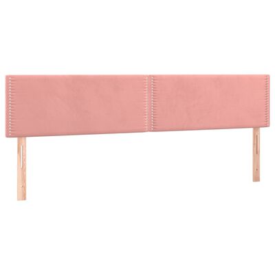 vidaXL Boxspringbett mit Matratze Rosa 180x200 cm Samt