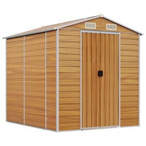 vidaXL Gartenhaus Hellbraun 191 x 215 x 198 cm Verzinkter Stahl