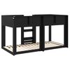 vidaXL Etagenbett f&uuml;r Kinder Schwarz Eichen-Optik 90 x 200 cm