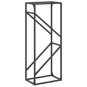 vidaXL Brennholzregal Schwarz 40x25x100 cm Kaltgewalzter Stahl