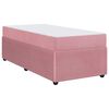 vidaXL Bettgestell mit Matratze mit Matratze Rosa 100 x 200 cm Samt