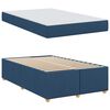 vidaXL Bettrahmen mit Matratze Blau 120 x 190 cm Stoff