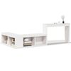 vidaXL Nachttisch mit Schreibtisch Wei&szlig; 222x107x75 cm Massivholz