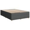 vidaXL Boxspringbett mit Matratze Dunkelgrau 140x190 cm Stoff