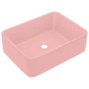 vidaXL Luxus-Waschbecken Matt Rosa 41x30x12 cm Keramik
