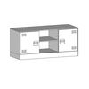 vidaXL TV-Schrank Rosa 99x39x44 cm Stahl