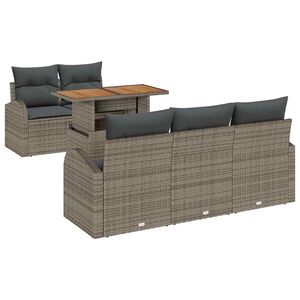 vidaXL Garten-Sofa-Set 6 stk. Grau
