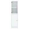 vidaXL Highboard mit Glast&uuml;r Wei&szlig; 35x37x142 cm
