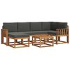 vidaXL Outdoor-Sofagarnitur 7 stk. Natur und Anthrazit