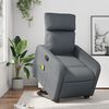 vidaXL Massagesessel mit Aufstehhilfe Grau Kunstleder