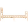 vidaXL Massivholzbett mit Kopfteil 90x200 cm