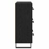 vidaXL Sideboard mit Schubladen Schwarz Eichen-Optik 69,5 x 34 x 90 cm