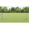vidaXL Zaun mit Pfosten Silber 0,8 x 25 m Stahl