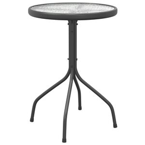 vidaXL Gartentisch &Oslash;50x71 cm Stahl Anthrazit