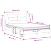 vidaXL Bett mit Matratze "Hvar" Schwarz 140x190 cm Stoff