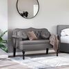 vidaXL Chesterfield Bank mit Kissen Grau 120,5 x 65 x 75 cm Kunstleder