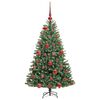 vidaXL K&uuml;nstlicher klappbarer Weihnachtsbaum mit 150 LEDs Gr&uuml;n 120 cm