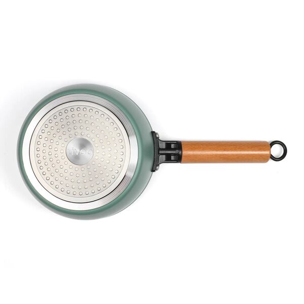 Livoo Stielkasserolle mit Holzgriff 18 cm Gr&uuml;n