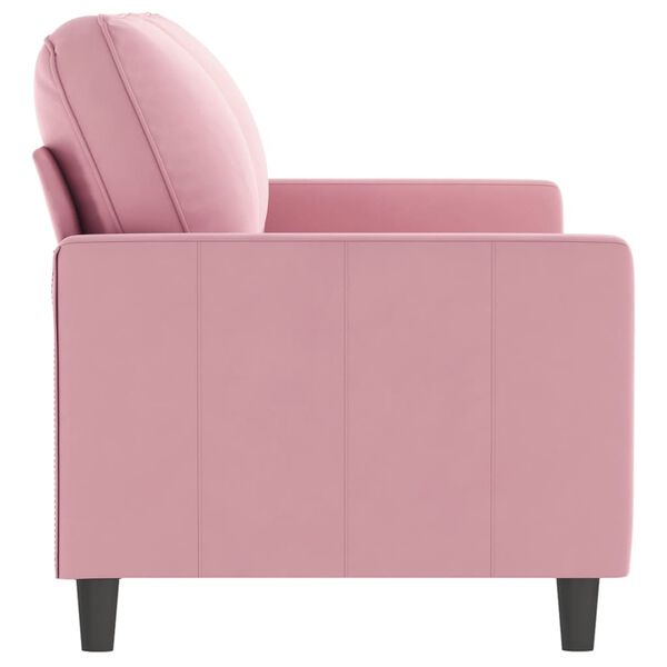 vidaXL 2-Sitzer-Sofa Rosa 140 cm Samt