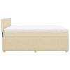 vidaXL Boxspringbett mit Matratze Creme 140x200 cm Stoff