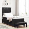 vidaXL Boxspringbett mit Matratze Schwarz 80 x 200 cm Samt