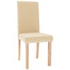 vidaXL Esszimmerst&uuml;hle 4 Stk. Creme Stoff