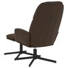vidaXL Relaxsessel mit Hocker Braun Kunstleder