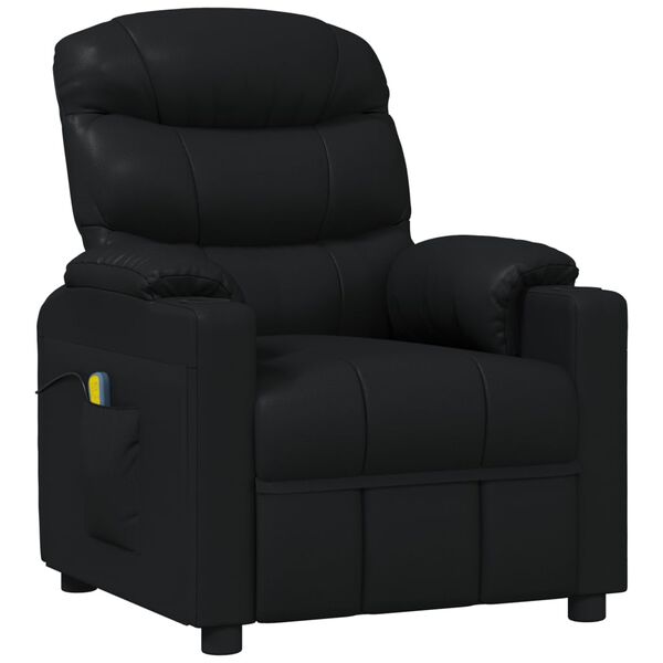 vidaXL Massagesessel Schwarz Kunstleder