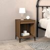 vidaXL Nachttische 2 Stk. Braun Eichen-Optik 40x35x50 cm